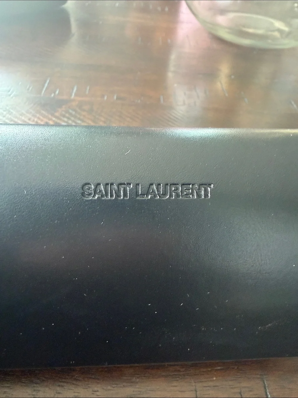 Saint Laurent Silver Aviator Sunglasses with Black Lenses